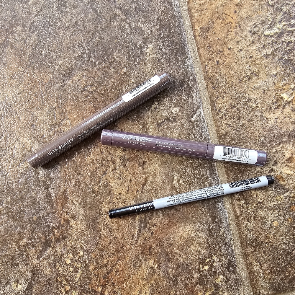 Ulta Beauty Eye Makeup Bundle (Retractable Eyeliner & Creamy Eye Shadow Sticks)